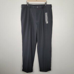 Nike Golf Pants Men’s 38x34 Dri Fit Pleated Front Cuffed Stretch Black 208100